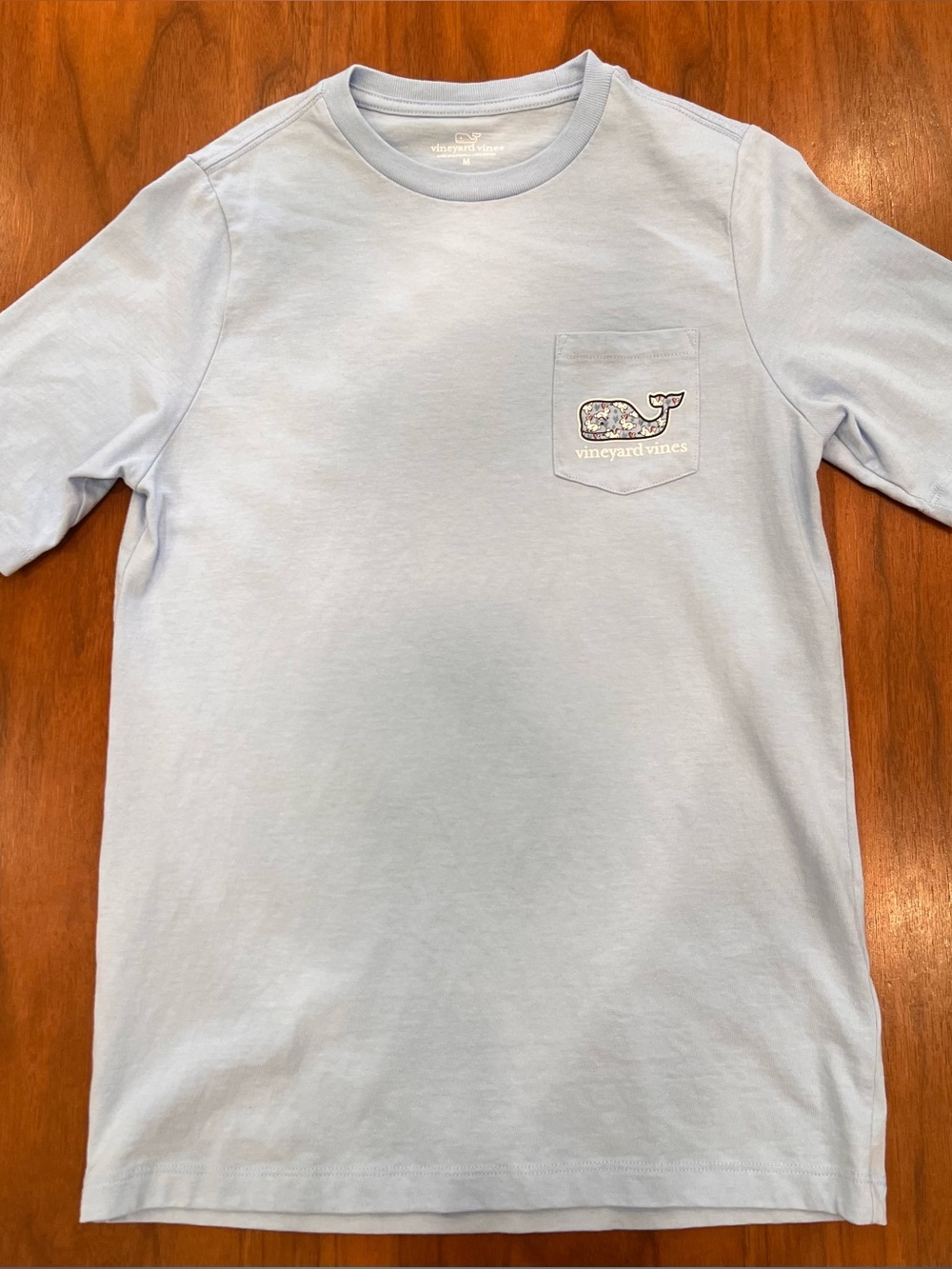 Vineyard Vines Light Blue Whale Pocket Tee